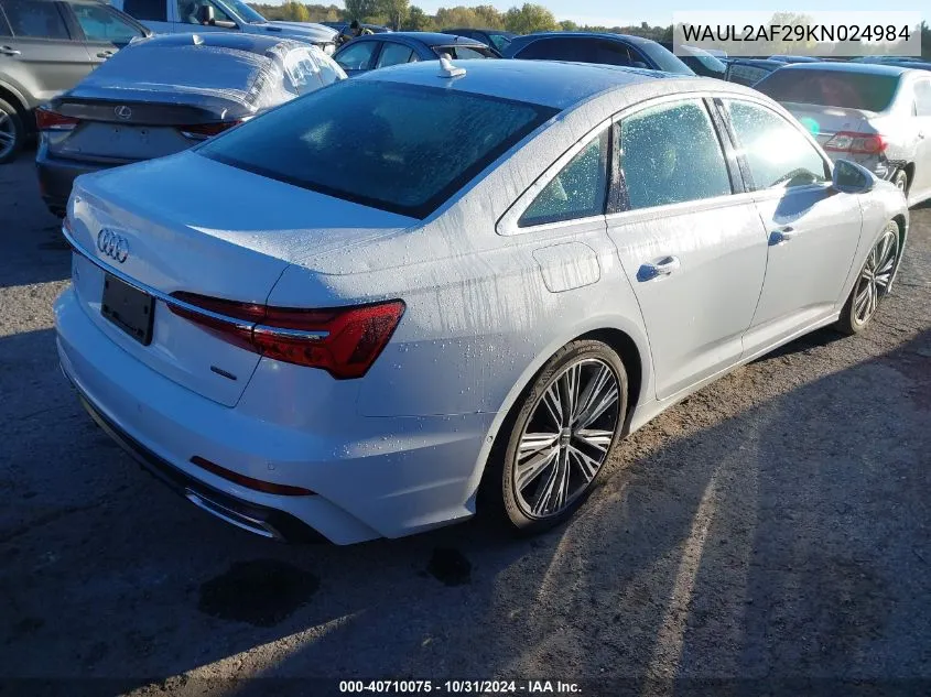 2019 Audi A6 55 Premium VIN: WAUL2AF29KN024984 Lot: 40710075