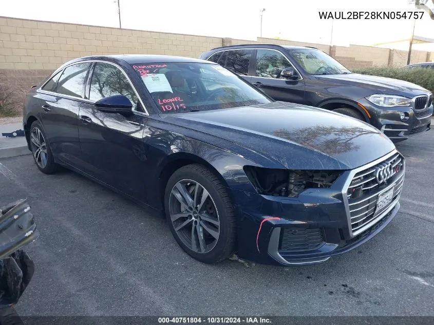 2019 Audi A6 55 Premium VIN: WAUL2BF28KN054757 Lot: 40751804