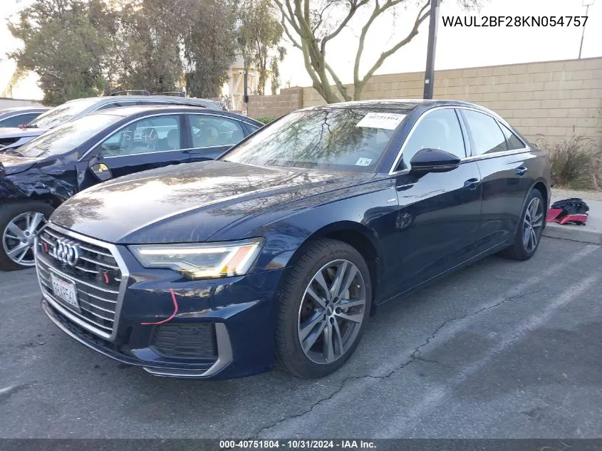 2019 Audi A6 55 Premium VIN: WAUL2BF28KN054757 Lot: 40751804