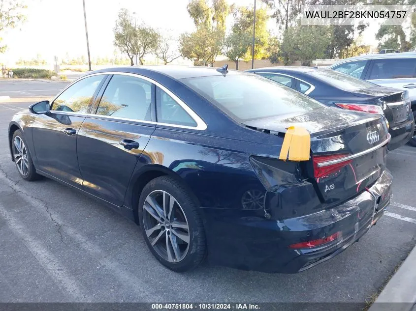 2019 Audi A6 55 Premium VIN: WAUL2BF28KN054757 Lot: 40751804