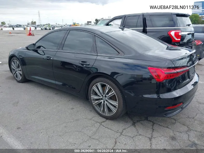 2020 Audi A6 Premium Plus 45 Tfsi Quattro S Tronic VIN: WAUE8AF28LN011376 Lot: 39290541