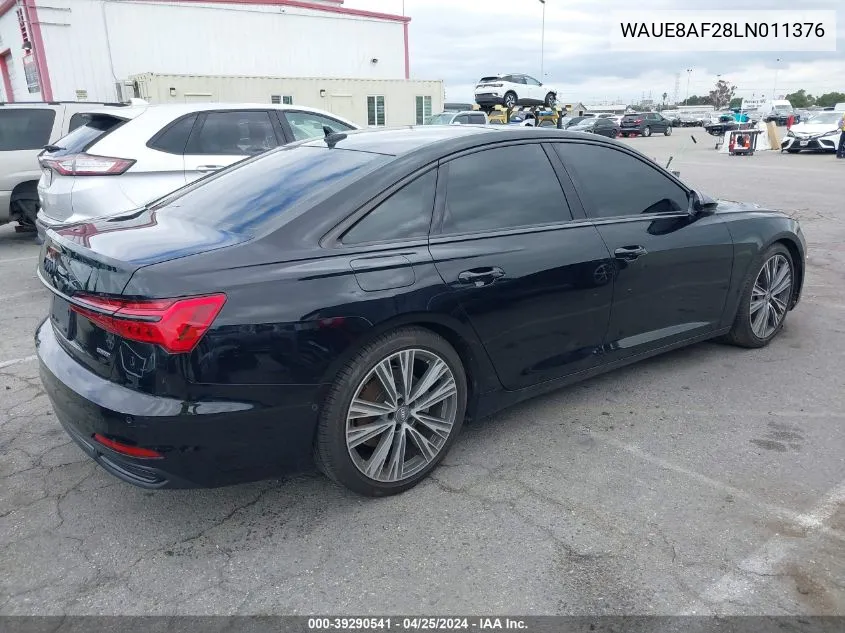 2020 Audi A6 Premium Plus 45 Tfsi Quattro S Tronic VIN: WAUE8AF28LN011376 Lot: 39290541