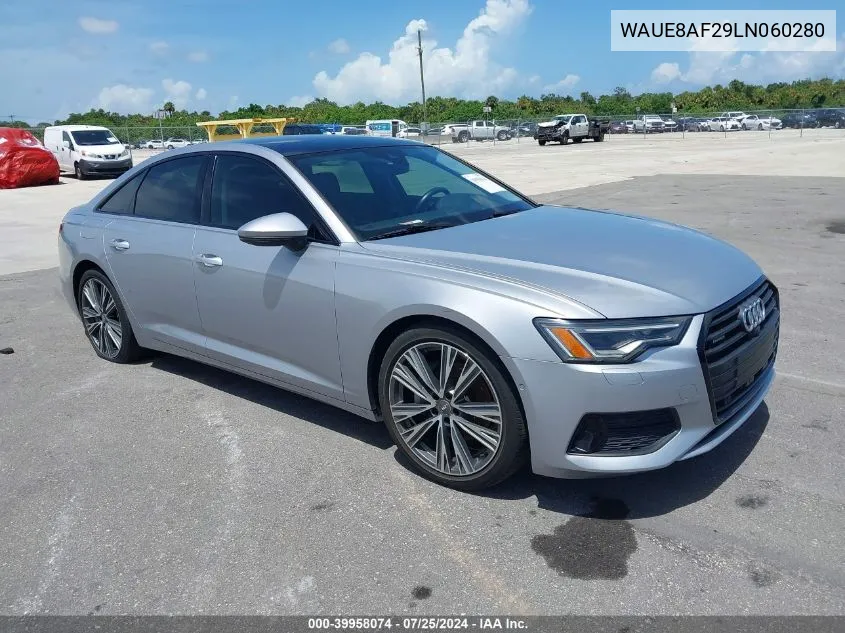 2020 Audi A6 Premium Plus 45 Tfsi Quattro S Tronic VIN: WAUE8AF29LN060280 Lot: 39958074