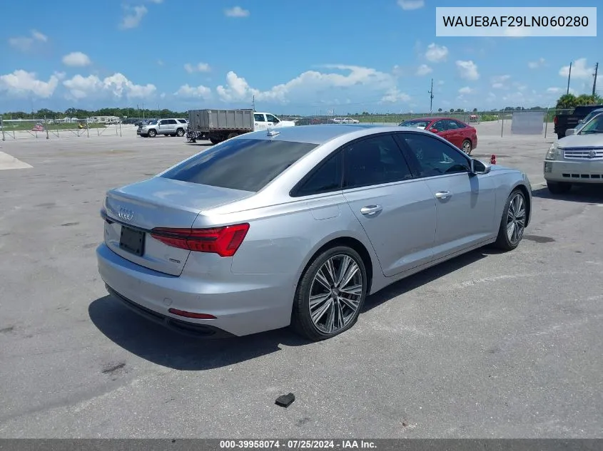 2020 Audi A6 Premium Plus 45 Tfsi Quattro S Tronic VIN: WAUE8AF29LN060280 Lot: 39958074