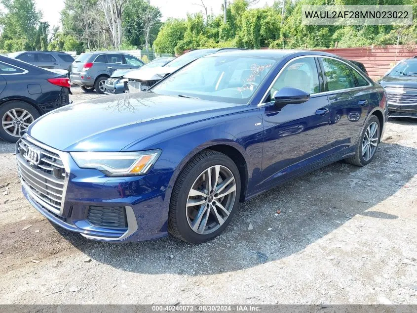 2021 Audi A6 Premium Plus 55 Tfsi Quattro S Tronic VIN: WAUL2AF28MN023022 Lot: 40240072