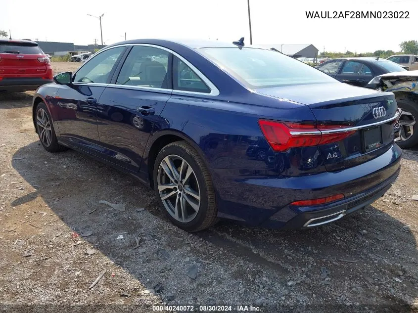 2021 Audi A6 Premium Plus 55 Tfsi Quattro S Tronic VIN: WAUL2AF28MN023022 Lot: 40240072