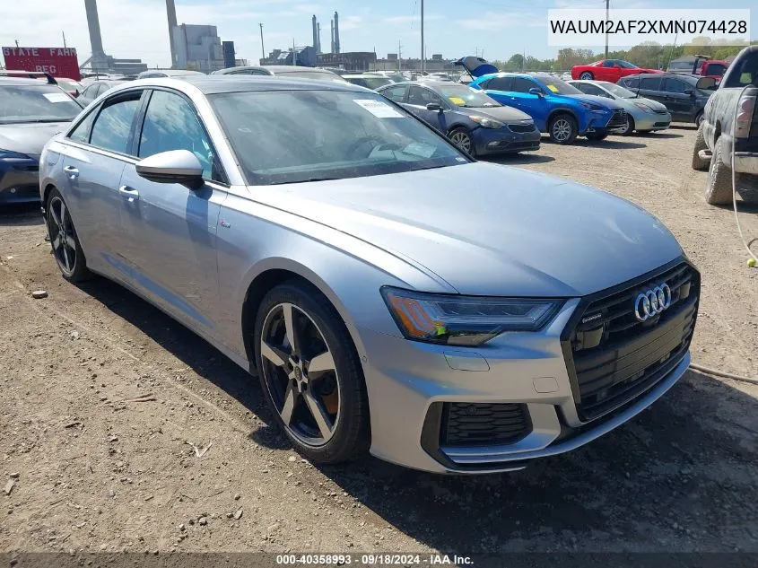 2021 Audi A6 Prestige 55 Tfsi Quattro S Tronic VIN: WAUM2AF2XMN074428 Lot: 40358993