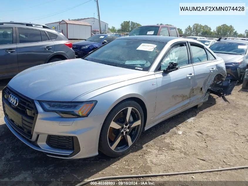 2021 Audi A6 Prestige 55 Tfsi Quattro S Tronic VIN: WAUM2AF2XMN074428 Lot: 40358993