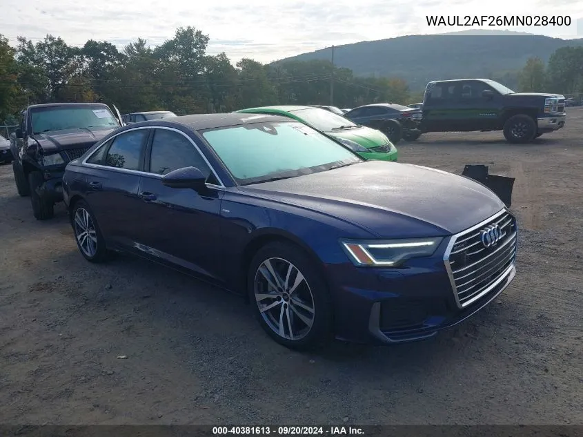 2021 Audi A6 Premium Plus 55 Tfsi Quattro S Tronic VIN: WAUL2AF26MN028400 Lot: 40381613