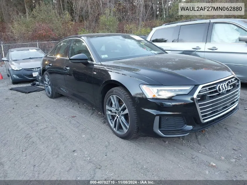 2021 Audi A6 Premium Plus VIN: WAUL2AF27MN062880 Lot: 40752710