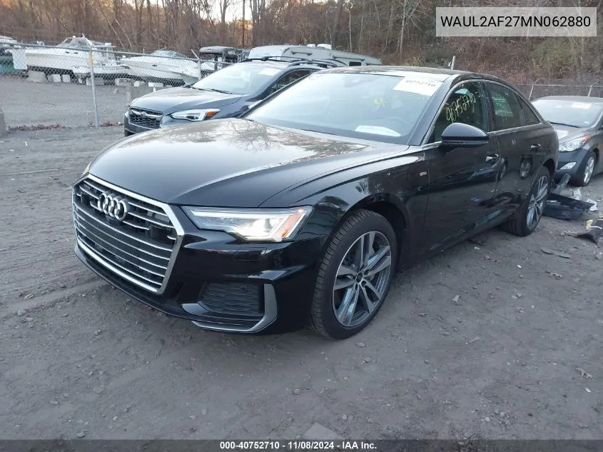 2021 Audi A6 Premium Plus VIN: WAUL2AF27MN062880 Lot: 40752710