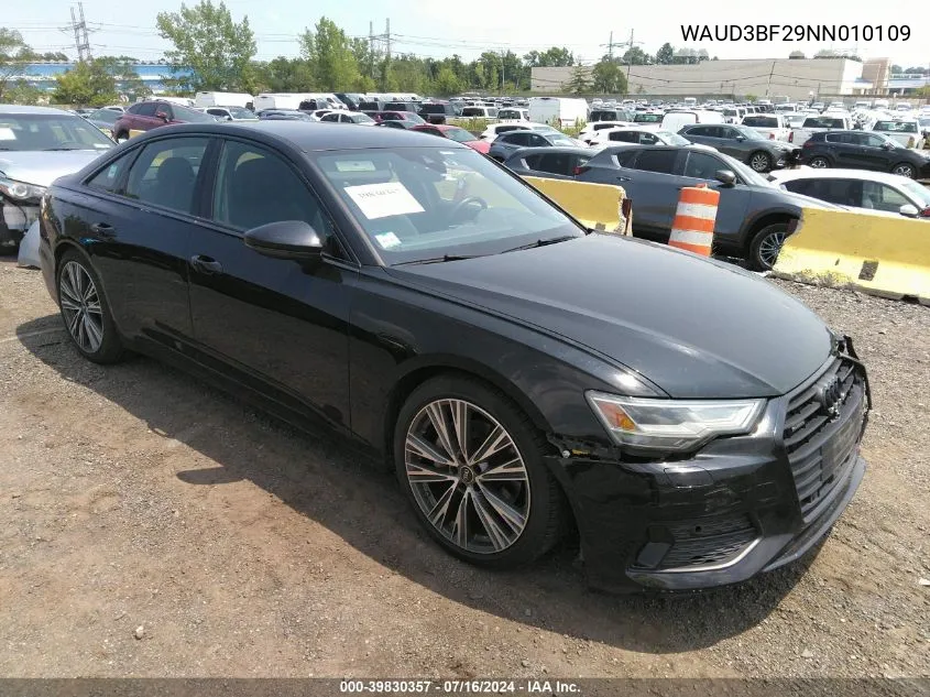 2022 Audi A6 Premium 45 Tfsi Quattro S Tronic VIN: WAUD3BF29NN010109 Lot: 39830357