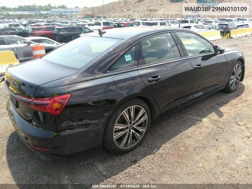 2022 Audi A6 Premium 45 Tfsi Quattro S Tronic VIN: WAUD3BF29NN010109 Lot: 39830357