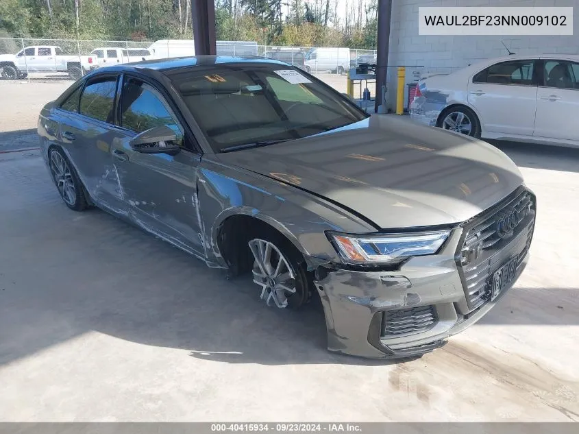 2022 Audi A6 Premium Plus 55 Tfsi Quattro S Tronic VIN: WAUL2BF23NN009102 Lot: 40415934