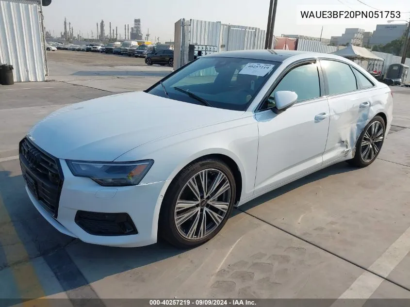 2023 Audi A6 Premium Plus 45 Tfsi Quattro S Tronic VIN: WAUE3BF20PN051753 Lot: 40257219