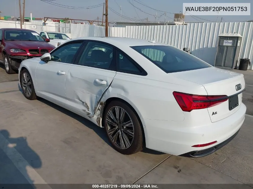 2023 Audi A6 Premium Plus 45 Tfsi Quattro S Tronic VIN: WAUE3BF20PN051753 Lot: 40257219