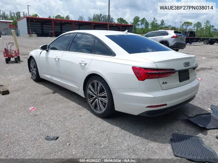 2023 Audi A6 Premium Plus 45 Tfsi Quattro S Tronic VIN: WAUE3BF27PN038014 Lot: 40290227