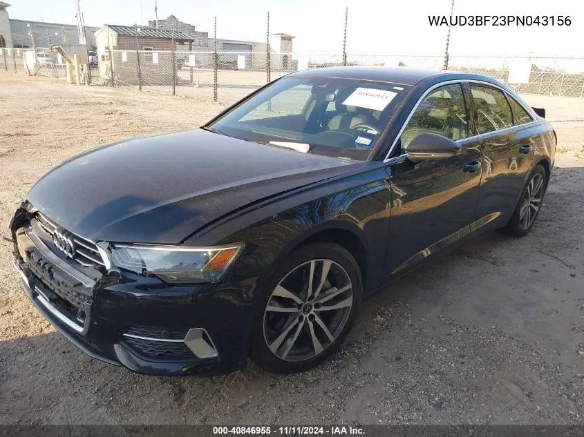 2023 Audi A6 Sedan Premium 45 Tfsi Quattro S Tronic VIN: WAUD3BF23PN043156 Lot: 40846955