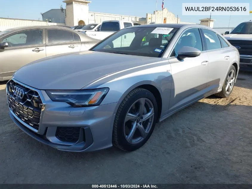 2024 Audi A6 Sedan Premium Plus 55 Tfsi Quattro S Tronic VIN: WAUL2BF24RN053616 Lot: 40512446