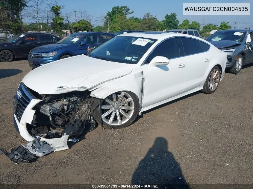 2012 Audi A7 Premium VIN: WAUSGAFC2CN004535 Lot: 39661799