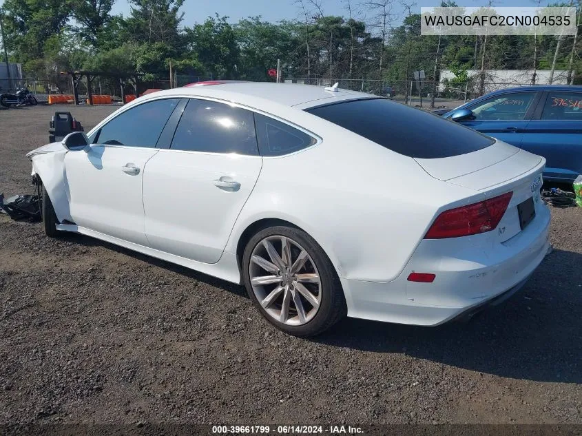 2012 Audi A7 Premium VIN: WAUSGAFC2CN004535 Lot: 39661799