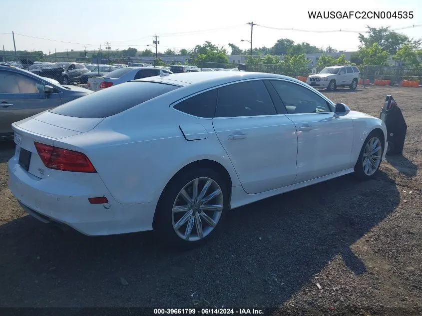 2012 Audi A7 Premium VIN: WAUSGAFC2CN004535 Lot: 39661799