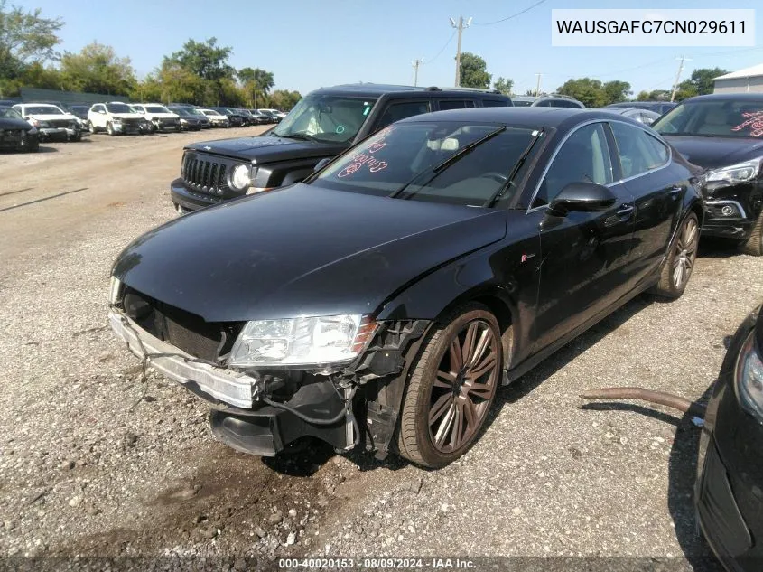 2012 Audi A7 Premium VIN: WAUSGAFC7CN029611 Lot: 40020153