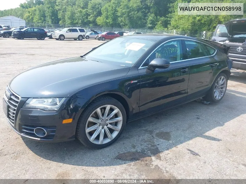 WAUYGAFC1CN058998 2012 Audi A7 Premium