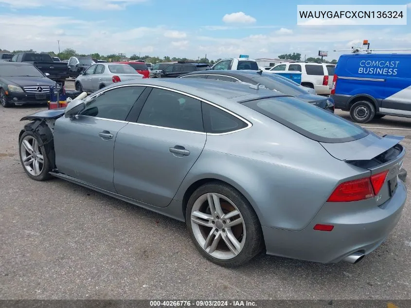 WAUYGAFCXCN136324 2012 Audi A7 Premium