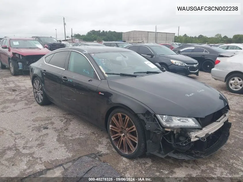 2012 Audi A7 Premium VIN: WAUSGAFC8CN002238 Lot: 40278325