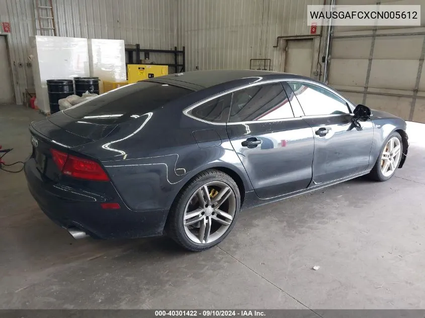 WAUSGAFCXCN005612 2012 Audi A7 Prestige