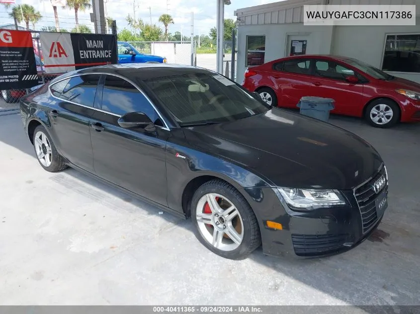 2012 Audi A7 Premium Plus VIN: WAUYGAFC3CN117386 Lot: 40411365