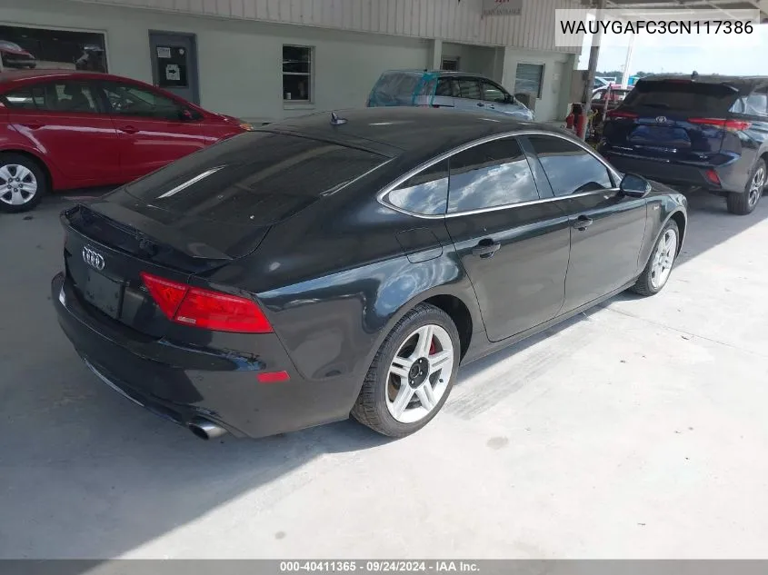 2012 Audi A7 Premium Plus VIN: WAUYGAFC3CN117386 Lot: 40411365