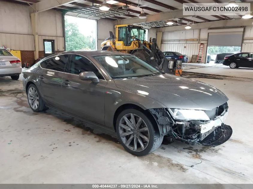 2012 Audi A7 Premium VIN: WAUSGAFC1CN002498 Lot: 40444237