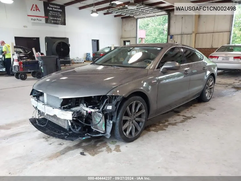 2012 Audi A7 Premium VIN: WAUSGAFC1CN002498 Lot: 40444237