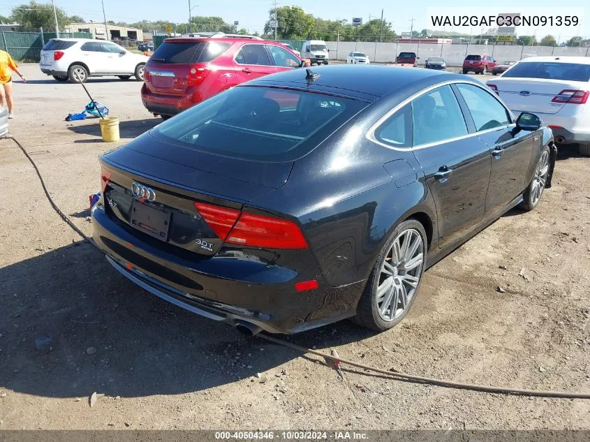 2012 Audi A7 Premium VIN: WAU2GAFC3CN091359 Lot: 40504346