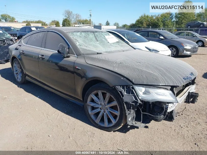 2012 Audi A7 Premium VIN: WAU2GAFC7CN115114 Lot: 40567491