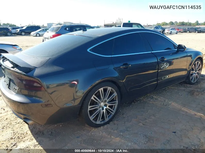 2012 Audi A7 Premium VIN: WAUYGAFC1CN114535 Lot: 40569644