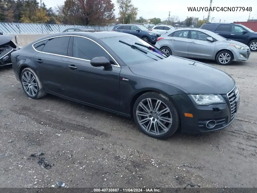 2012 Audi A7 Premium VIN: WAUYGAFC4CN077948 Lot: 40730887