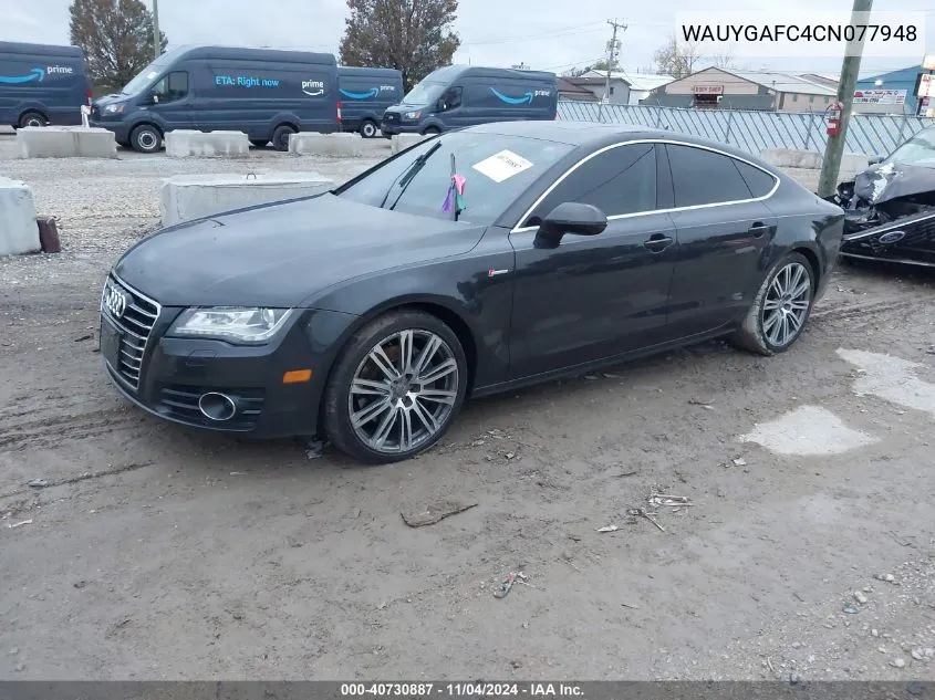 2012 Audi A7 Premium VIN: WAUYGAFC4CN077948 Lot: 40730887