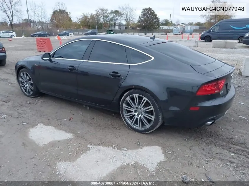 2012 Audi A7 Premium VIN: WAUYGAFC4CN077948 Lot: 40730887