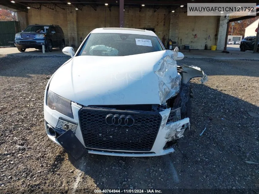 2012 Audi A7 Premium VIN: WAUYGAFC1CN121792 Lot: 40764944