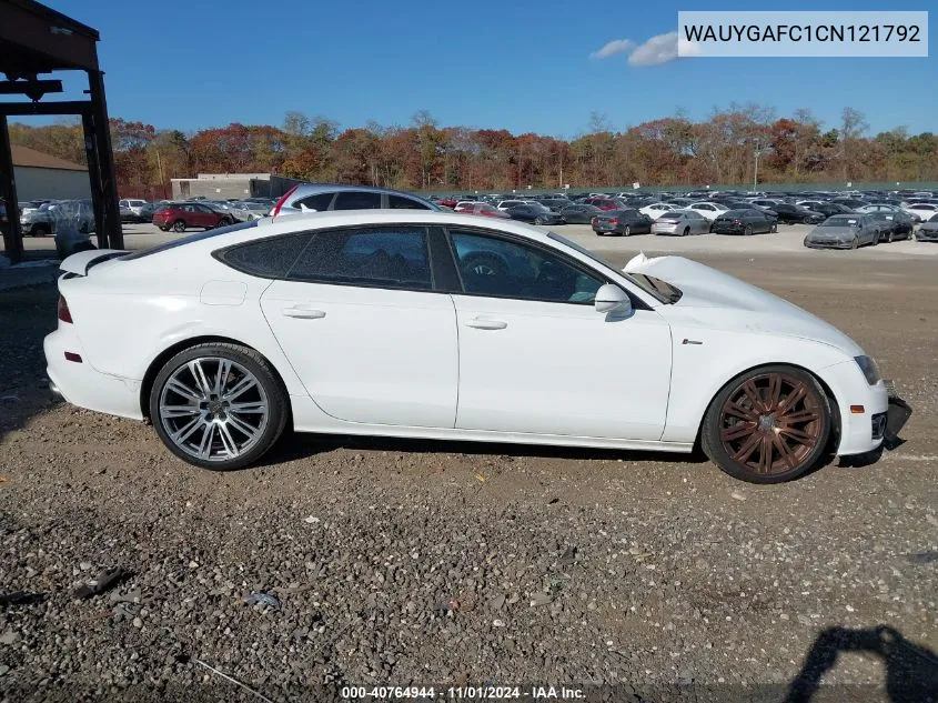 2012 Audi A7 Premium VIN: WAUYGAFC1CN121792 Lot: 40764944