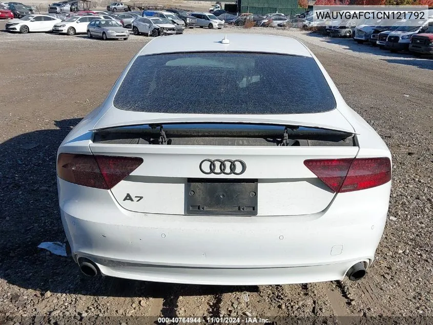 2012 Audi A7 Premium VIN: WAUYGAFC1CN121792 Lot: 40764944