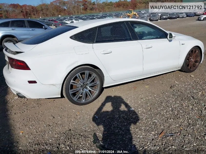 2012 Audi A7 Premium VIN: WAUYGAFC1CN121792 Lot: 40764944