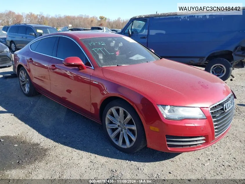 2012 Audi A7 Premium VIN: WAUYGAFC3CN048442 Lot: 40797435