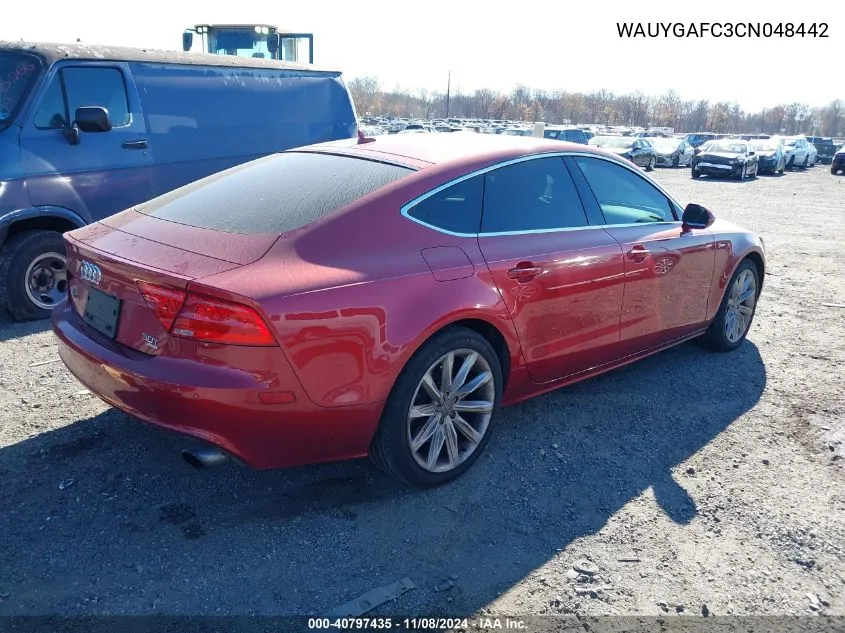 2012 Audi A7 Premium VIN: WAUYGAFC3CN048442 Lot: 40797435