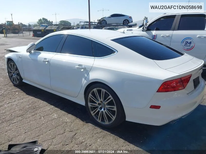 2013 Audi A7 3.0T Premium VIN: WAU2GAFC1DN058698 Lot: 39993601