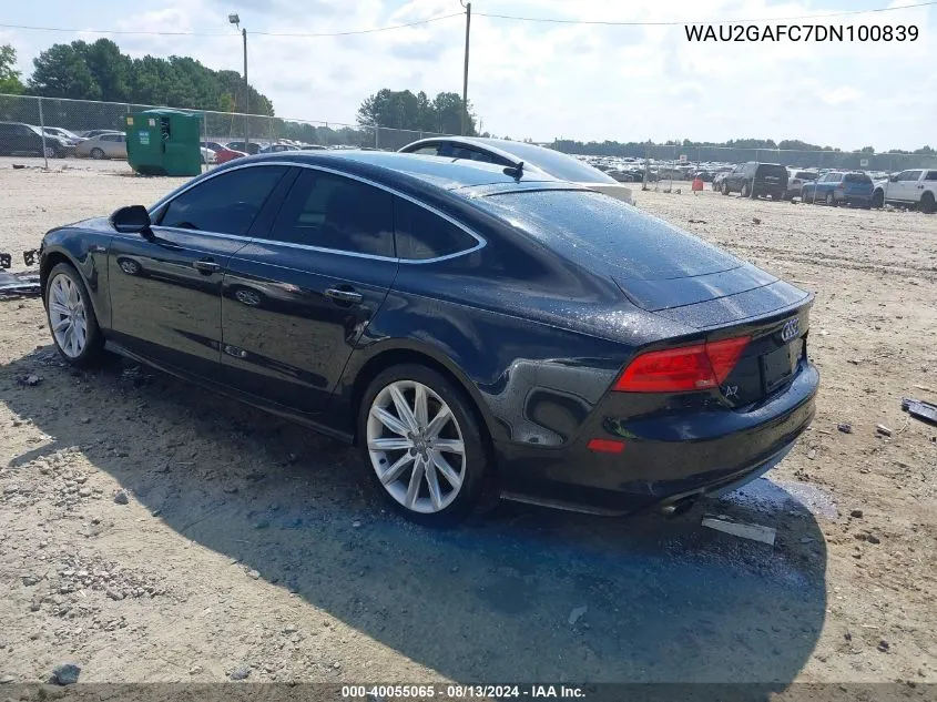 2013 Audi A7 3.0T Premium VIN: WAU2GAFC7DN100839 Lot: 40055065