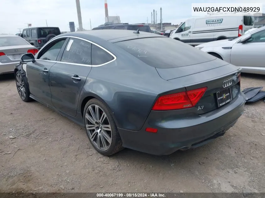 WAU2GAFCXDN048929 2013 Audi A7 3.0T Premium